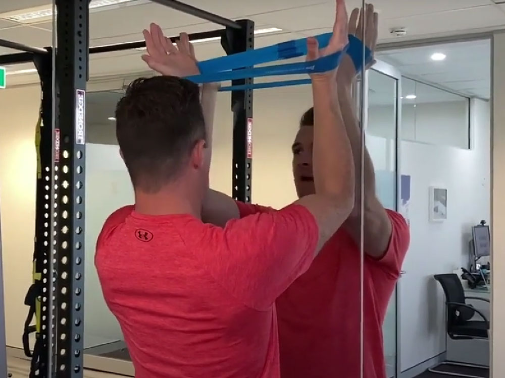 Person Using Loop Band Loop Band - Blue (X-Heavy) – Physio Rehab